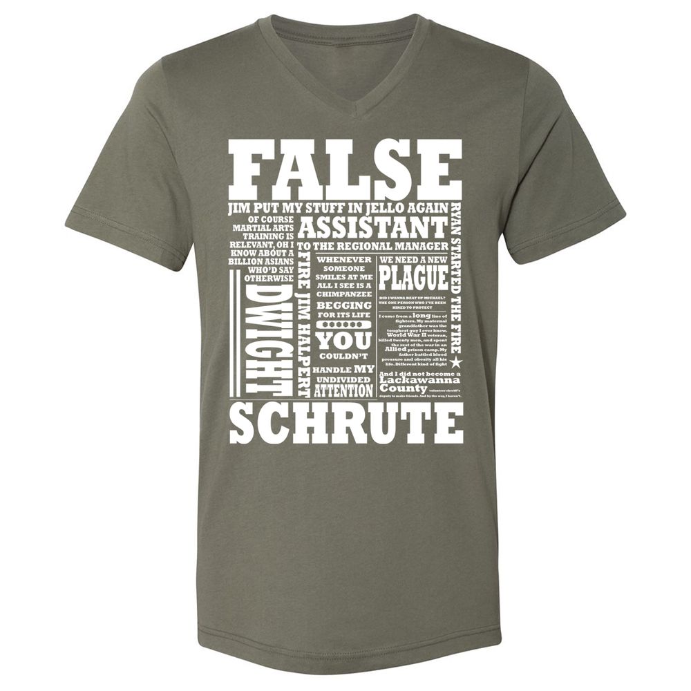 Unisex V-Neck T-Shirt - 2BE1JPTM - Military Green - 10