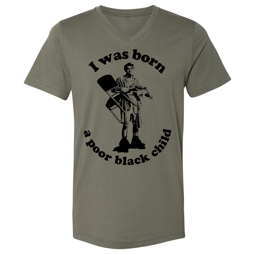 Unisex V-Neck T-Shirt - 2PWJ2PJM - Military Green - 10