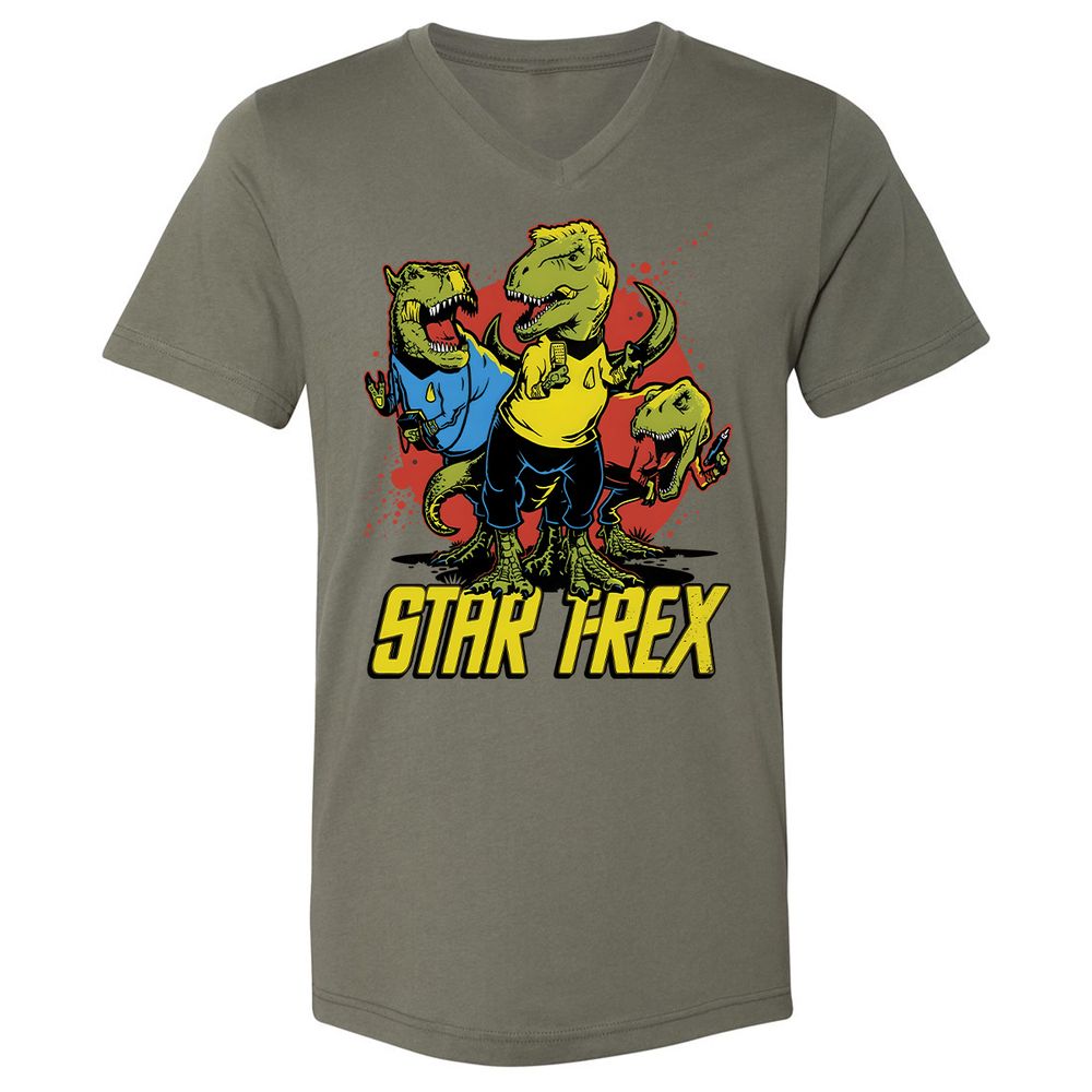 Unisex V-Neck T-Shirt - UBLKUJKQ - Military Green - 10