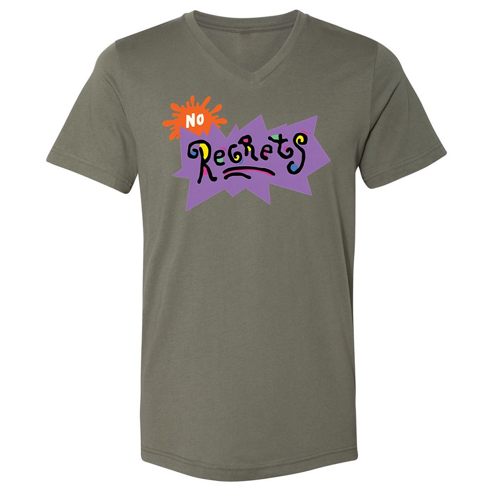 Unisex V-Neck T-Shirt - PDD5KLXM - Military Green - 10