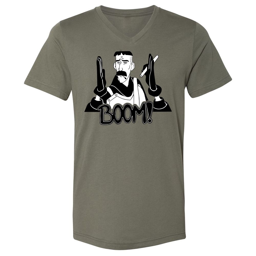 Unisex V-Neck T-Shirt - TDJVCCUF - Military Green - 10
