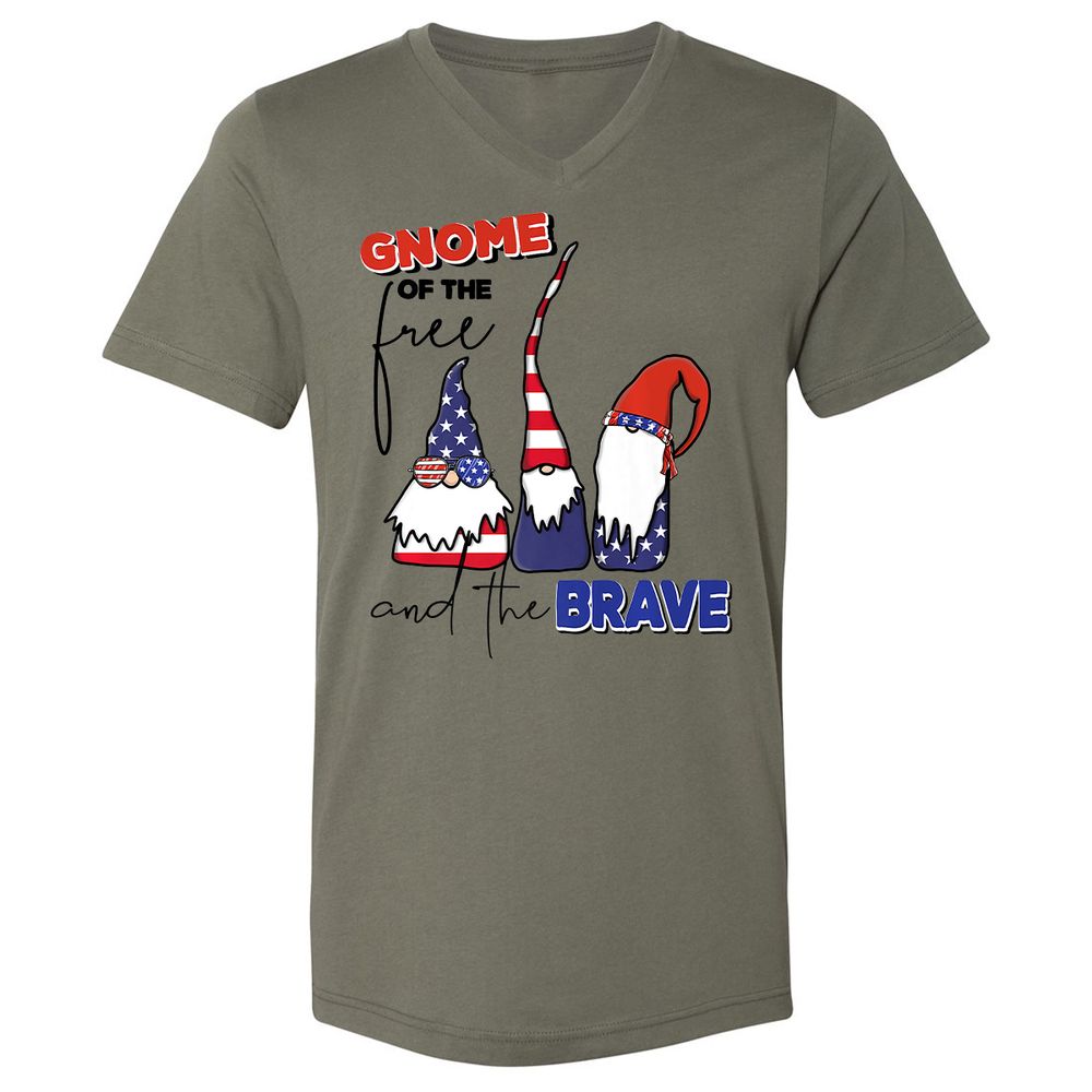 Unisex V-Neck T-Shirt - K89GRAUJ - Military Green - 10