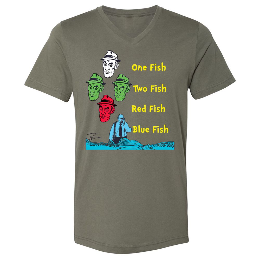 Unisex V-Neck T-Shirt - AC3TR6T4 - Military Green - 10