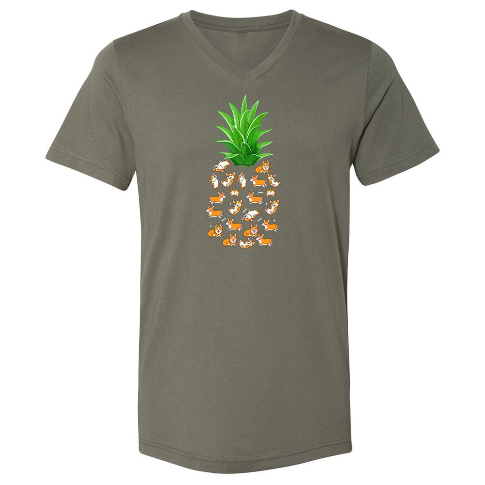 Unisex V-Neck T-Shirt - BYURW39F - Military Green - 10