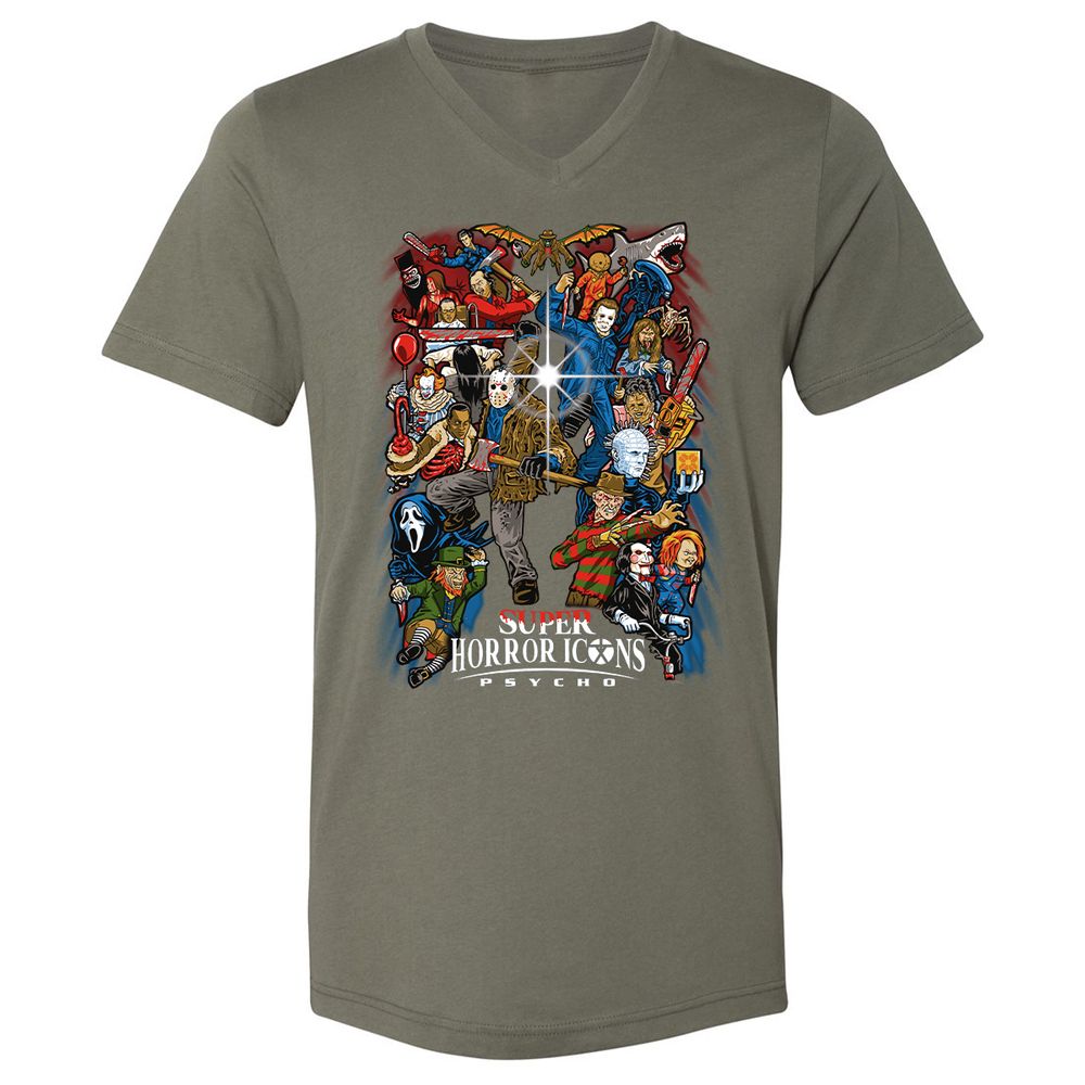 Unisex V-Neck T-Shirt - RK6G6V68 - Military Green - 10