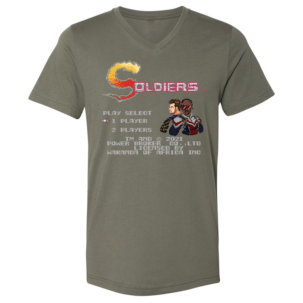 Unisex V-Neck T-Shirt - S1RBXH51 - Military Green - 10