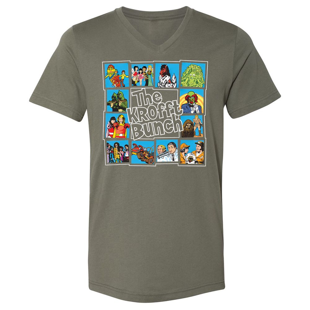 Unisex V-Neck T-Shirt - C388XFBM - Military Green - 10