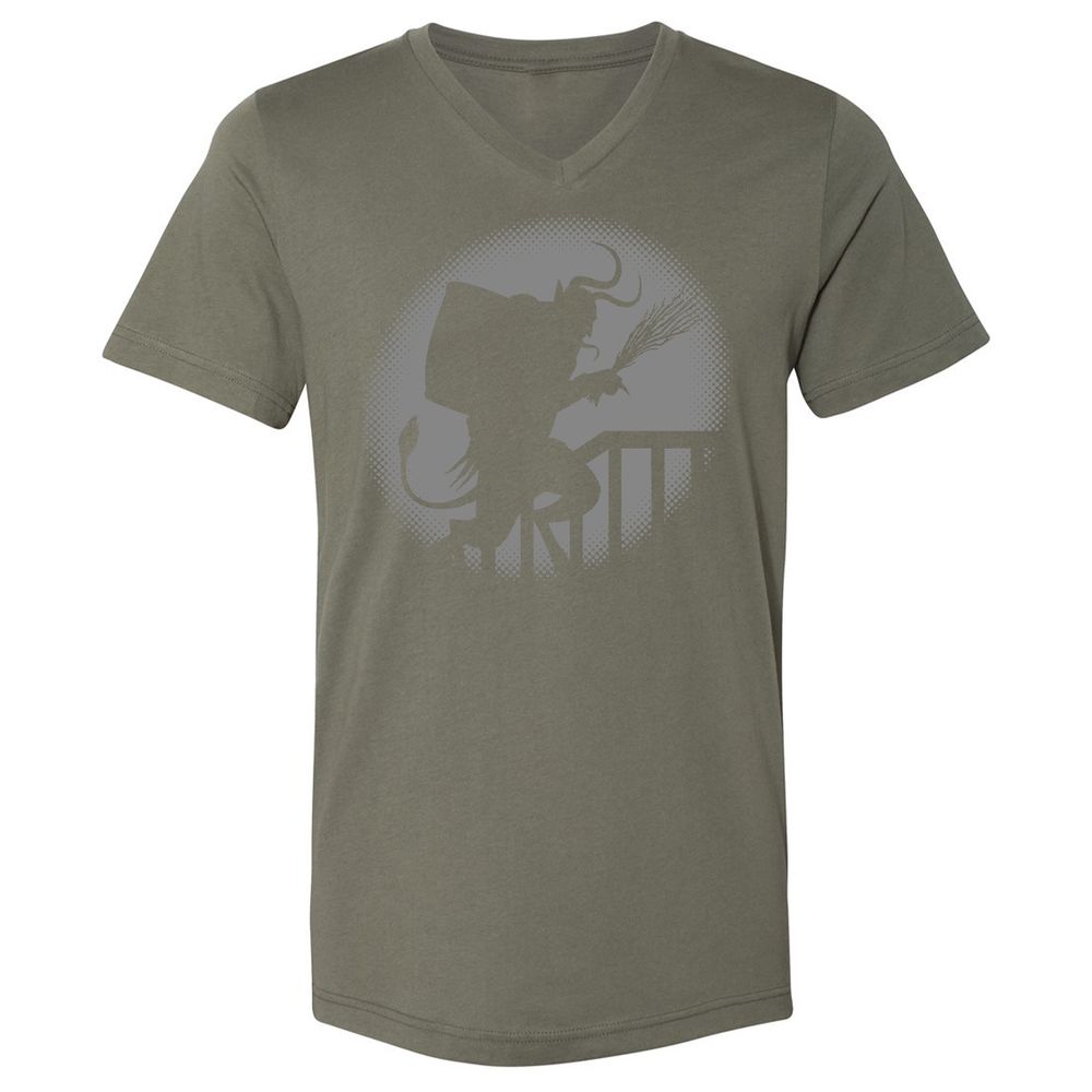 Unisex V-Neck T-Shirt - 4YNB32GQ - Military Green - 10