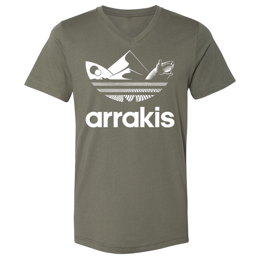 Unisex V-Neck T-Shirt - M6NLU1LR - Military Green - 10