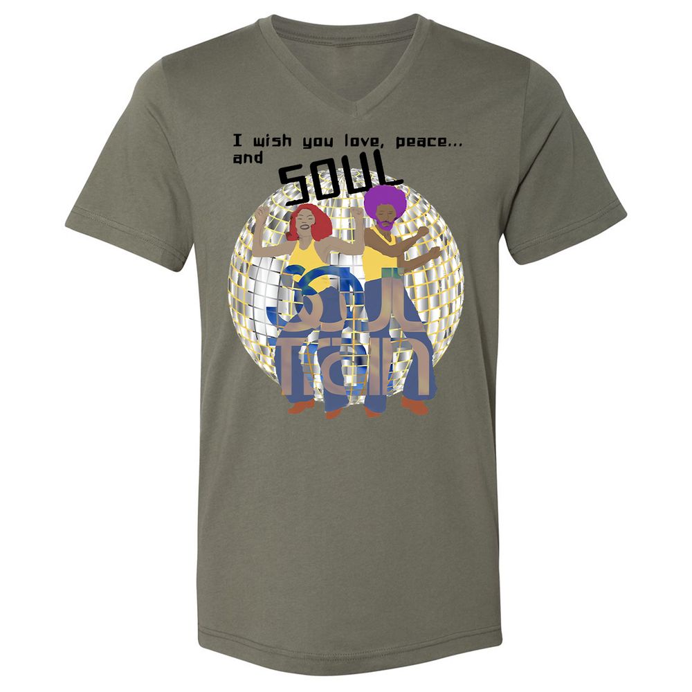 Unisex V-Neck T-Shirt - MTVVW1AJ - Military Green - 10