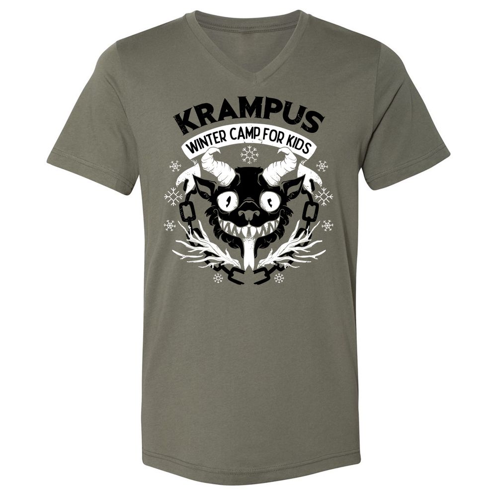 Unisex V-Neck T-Shirt - 2LC9QRG1 - Military Green - 10
