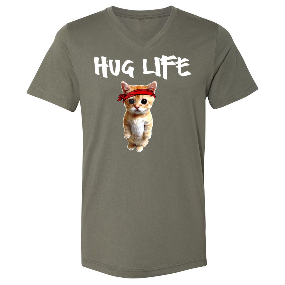 Unisex V-Neck T-Shirt - DQL19X25 - Military Green - 10