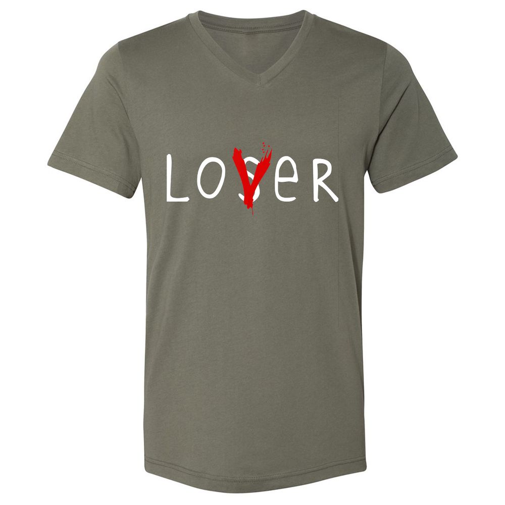 Unisex V-Neck T-Shirt - TMTKB7GG - Military Green - 10