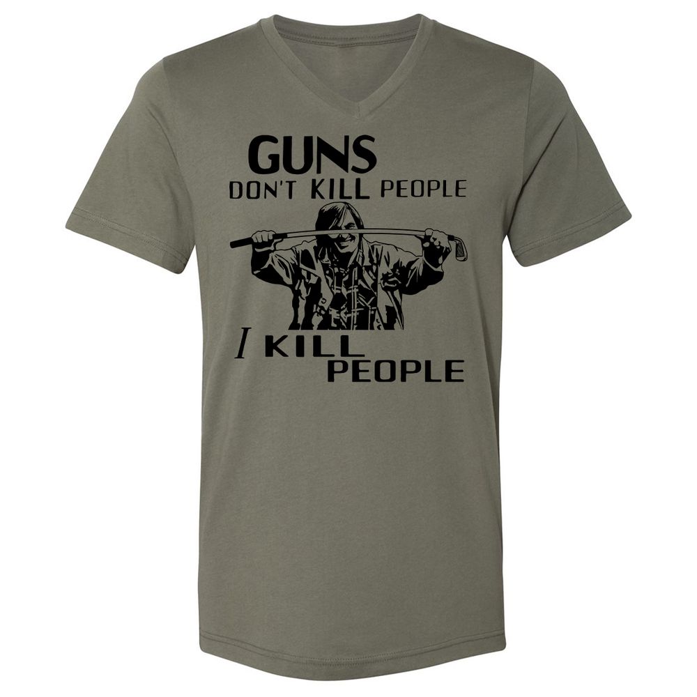 Unisex V-Neck T-Shirt - FERC8NSK - Military Green - 10
