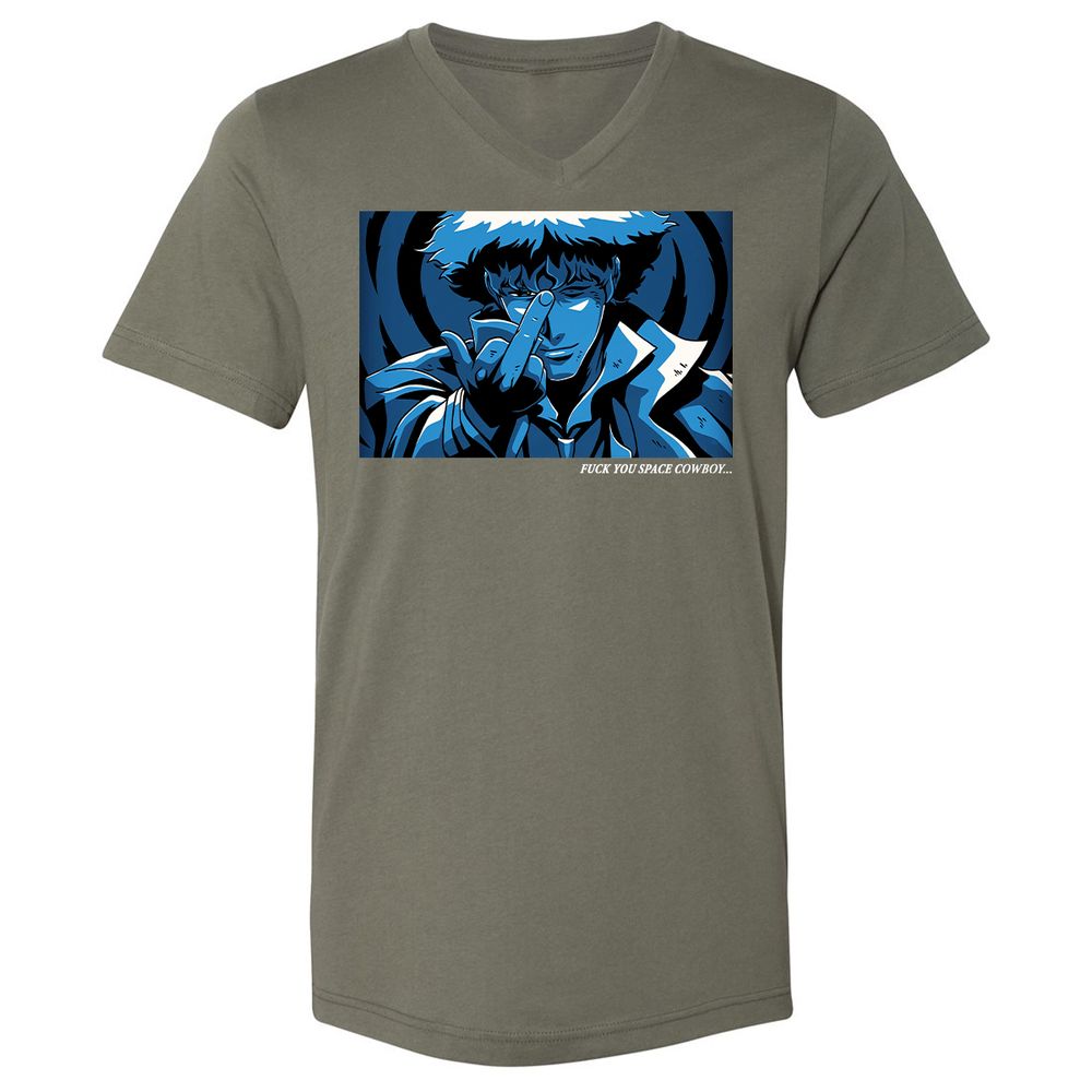 Unisex V-Neck T-Shirt - WTQ5LRAN - Military Green - 10