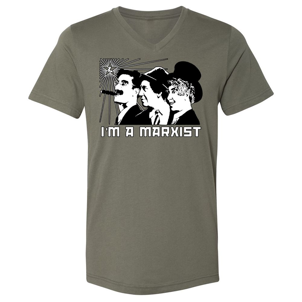 Unisex V-Neck T-Shirt - J9LPN5CU - Military Green - 10