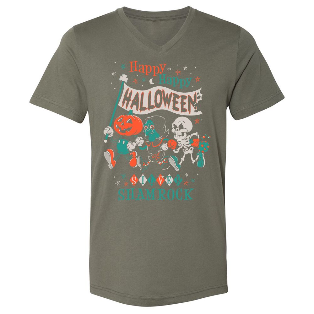 Unisex V-Neck T-Shirt - 4SMWYDQV - Military Green - 10