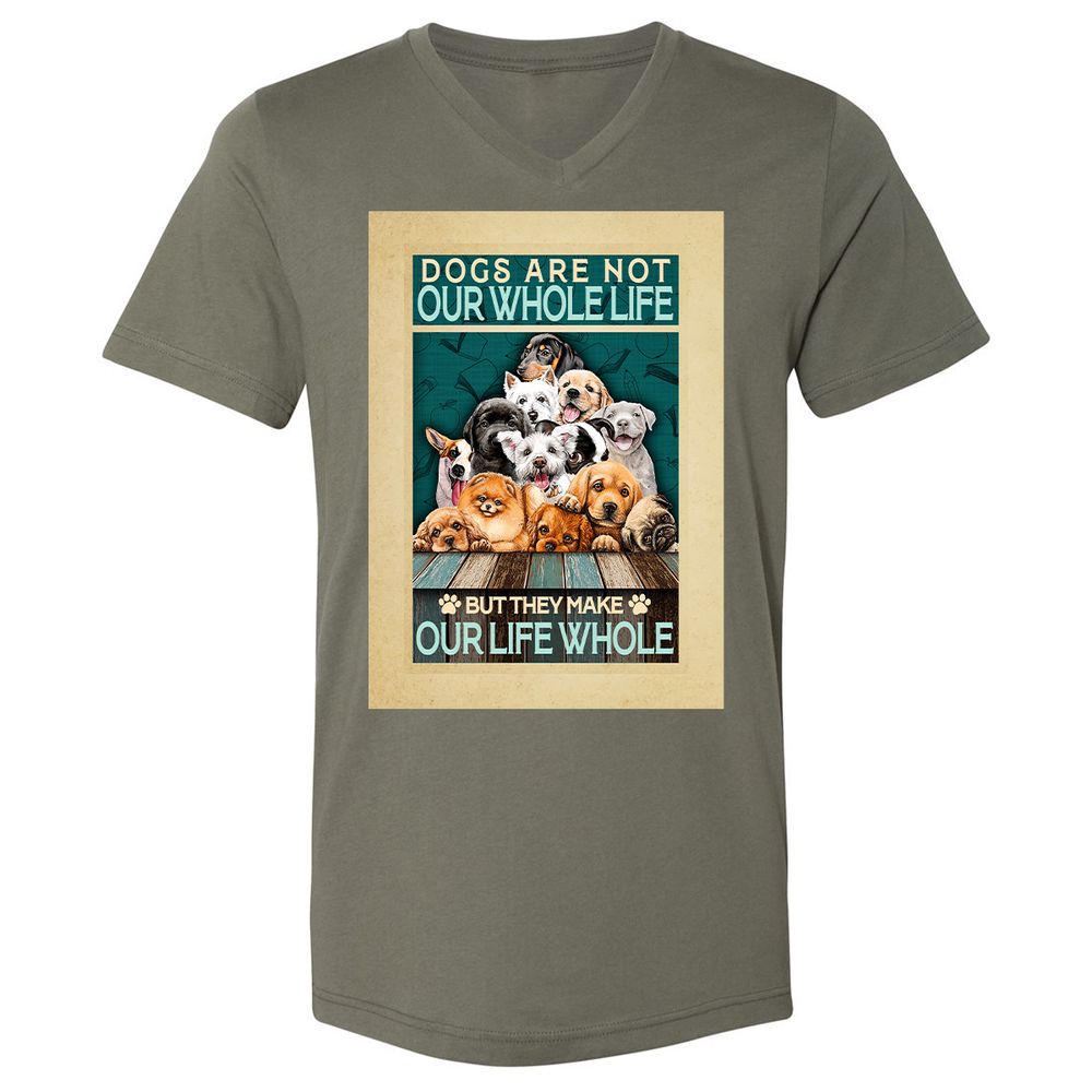 Unisex V-Neck T-Shirt - 33P9UBH8 - Military Green - 10