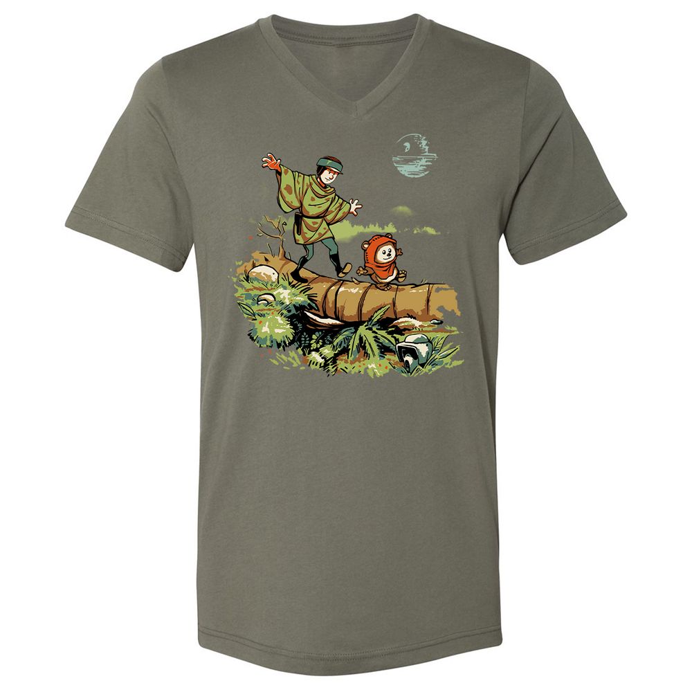 Unisex V-Neck T-Shirt - DEGALS3Z - Military Green - 10
