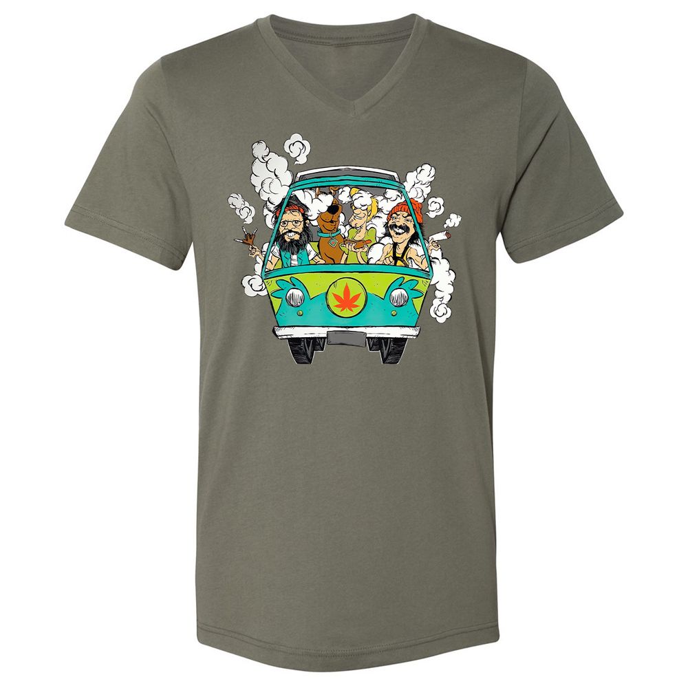 Unisex V-Neck T-Shirt - 417KPKT3 - Military Green - 10