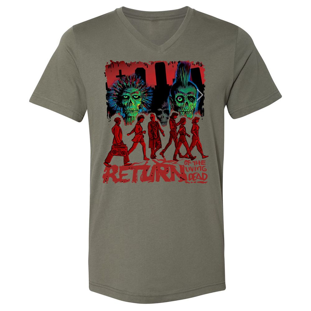 Unisex V-Neck T-Shirt - YMSG5THG - Military Green - 10