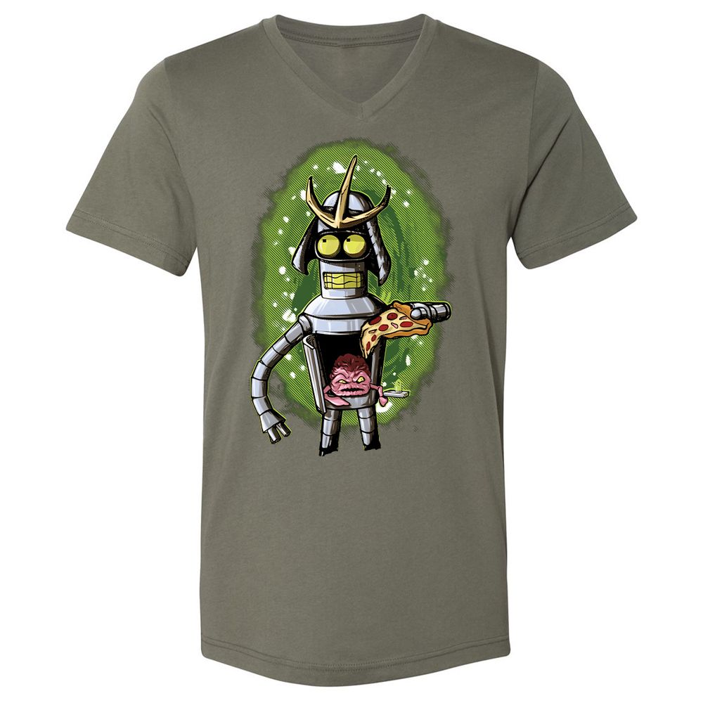 Unisex V-Neck T-Shirt - 22Q6MAA6 - Military Green - 10