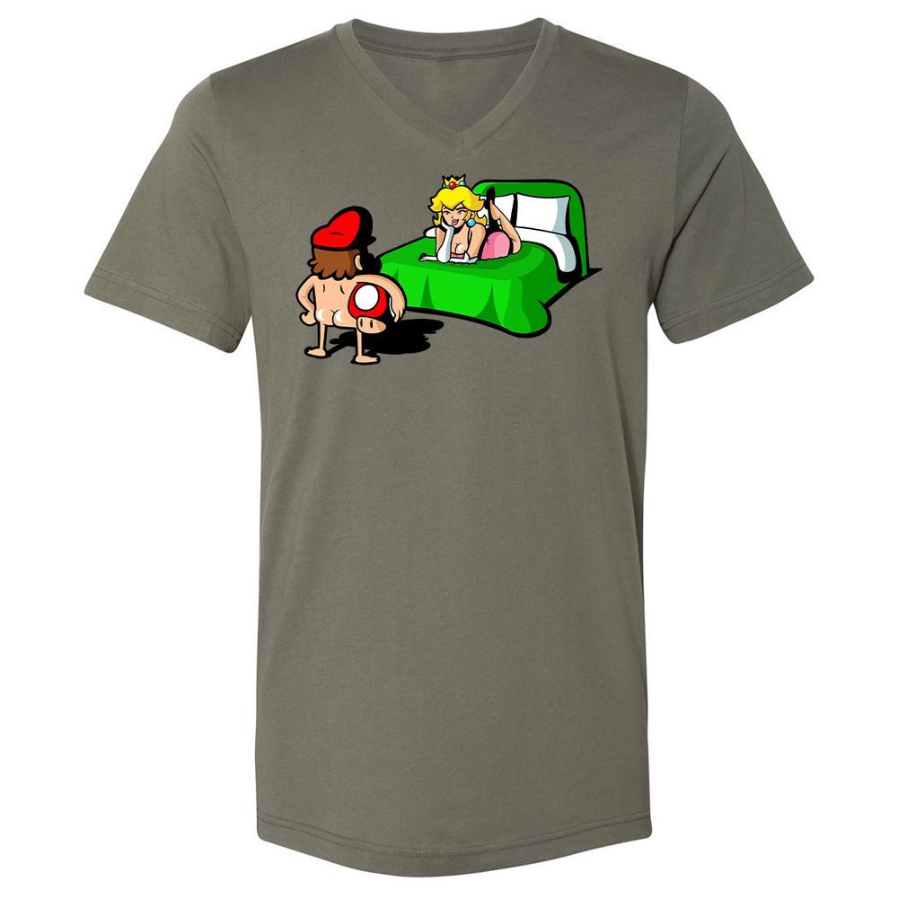 Unisex V-Neck T-Shirt - WMEXURGC - Military Green - 10