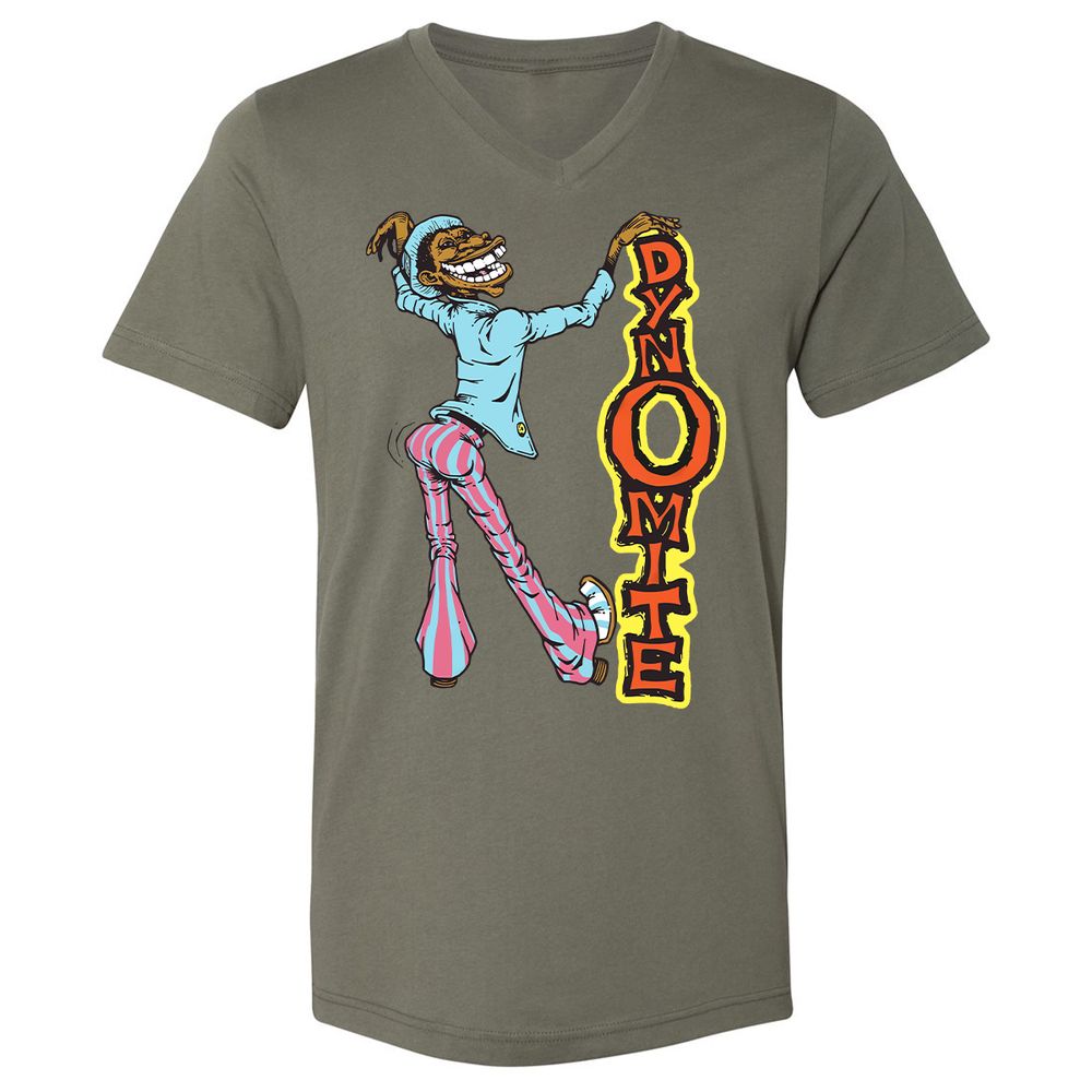 Unisex V-Neck T-Shirt - 4X4D21NY - Military Green - 10