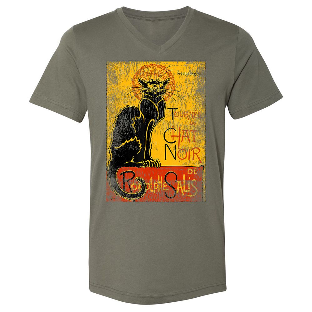 Unisex V-Neck T-Shirt - C1J6LBJW - Military Green - 10