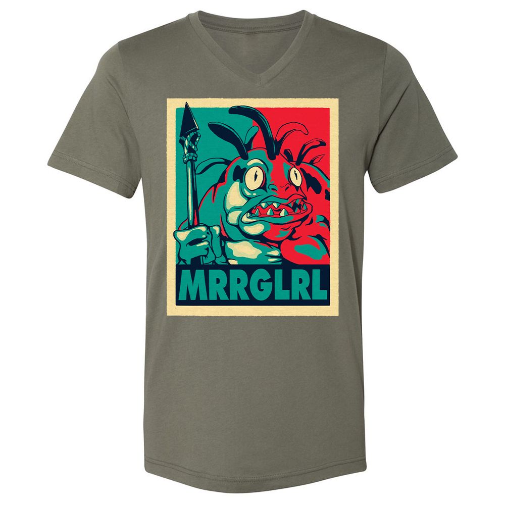 Unisex V-Neck T-Shirt - H11TVNMK - Military Green - 10