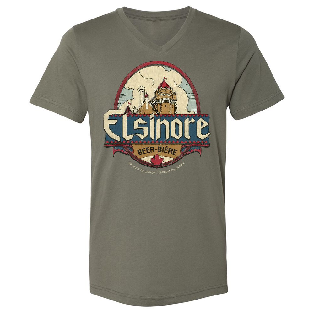 Unisex V-Neck T-Shirt - YF3AZGDX - Military Green - 10