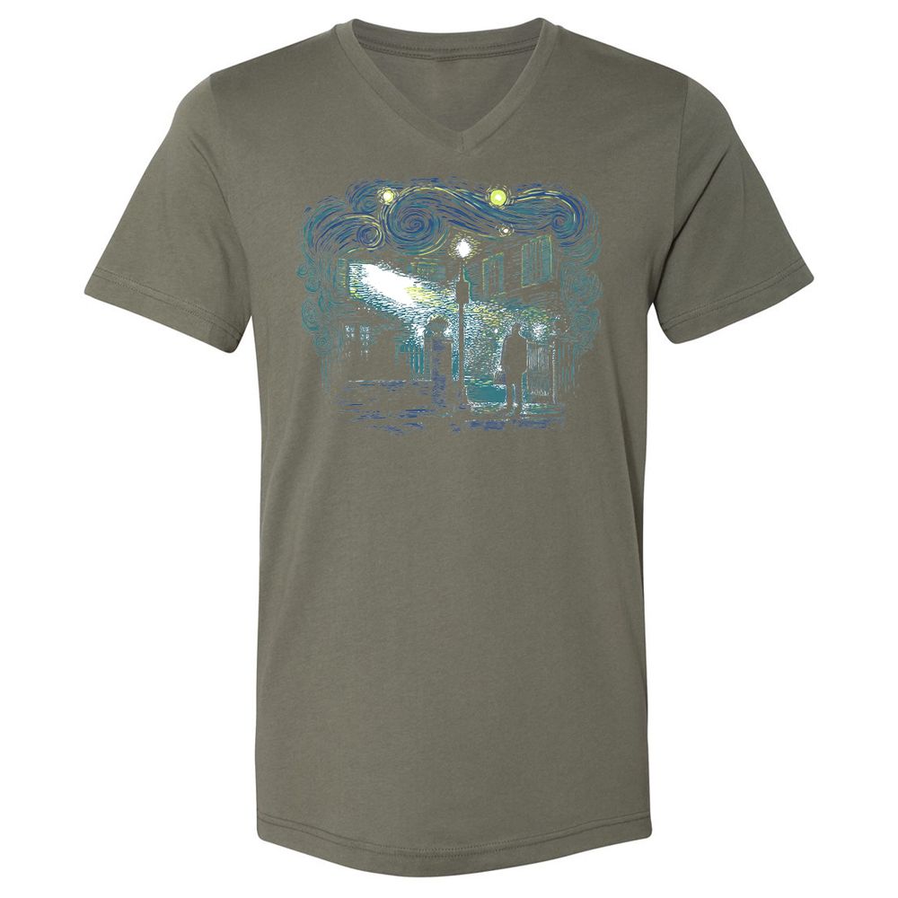 Unisex V-Neck T-Shirt - 92UGCPD8 - Military Green - 10