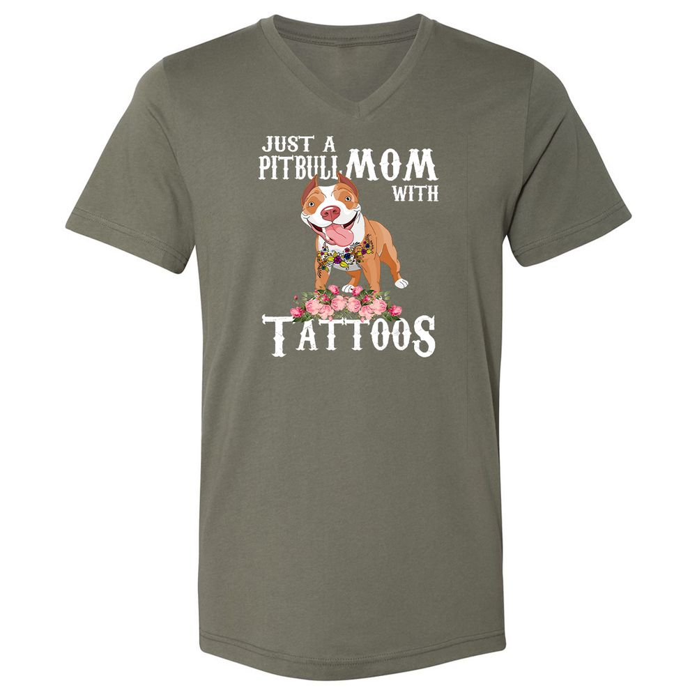 Unisex V-Neck T-Shirt - NPU6C6TL - Military Green - 10