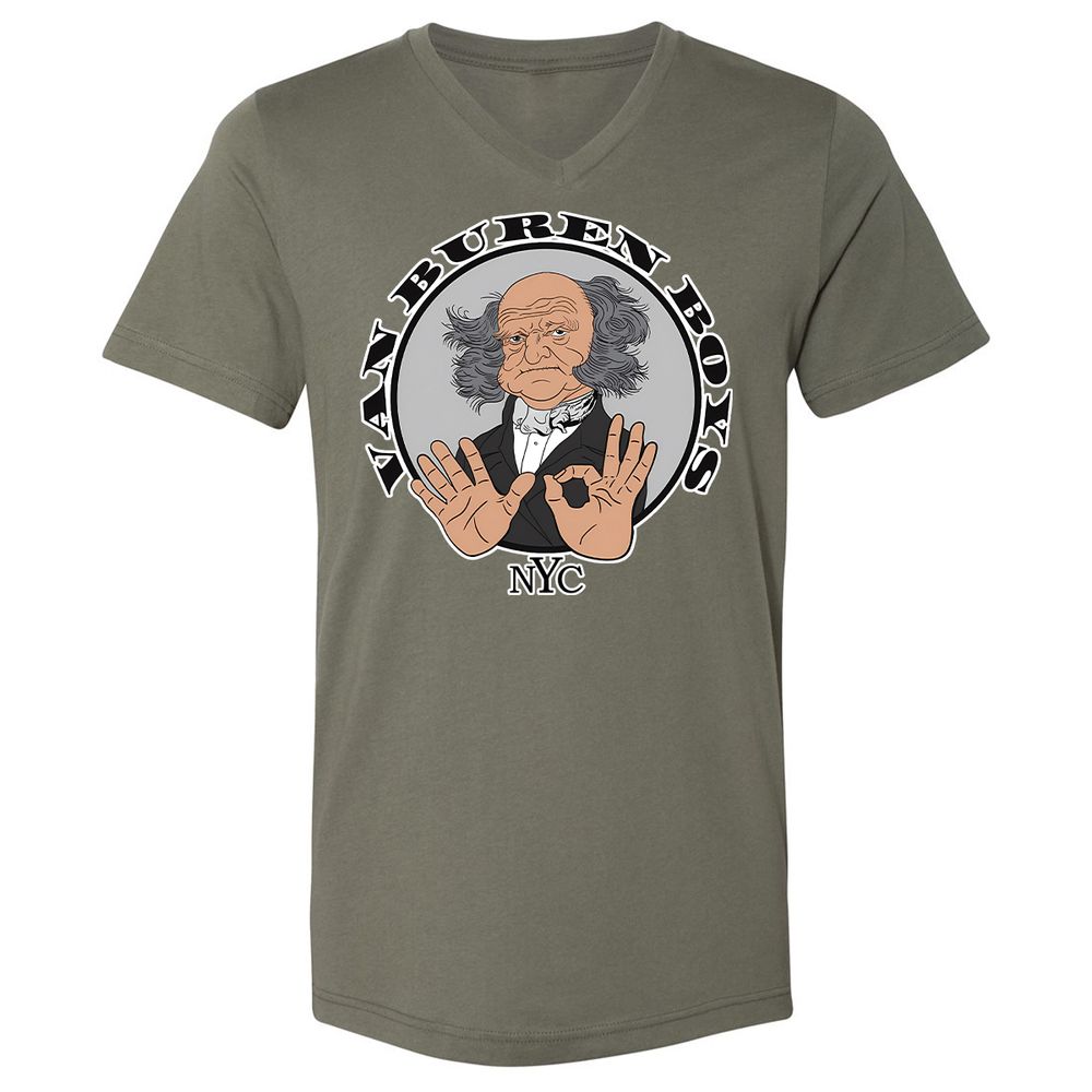 Unisex V-Neck T-Shirt - NEKEJSL3 - Military Green - 10