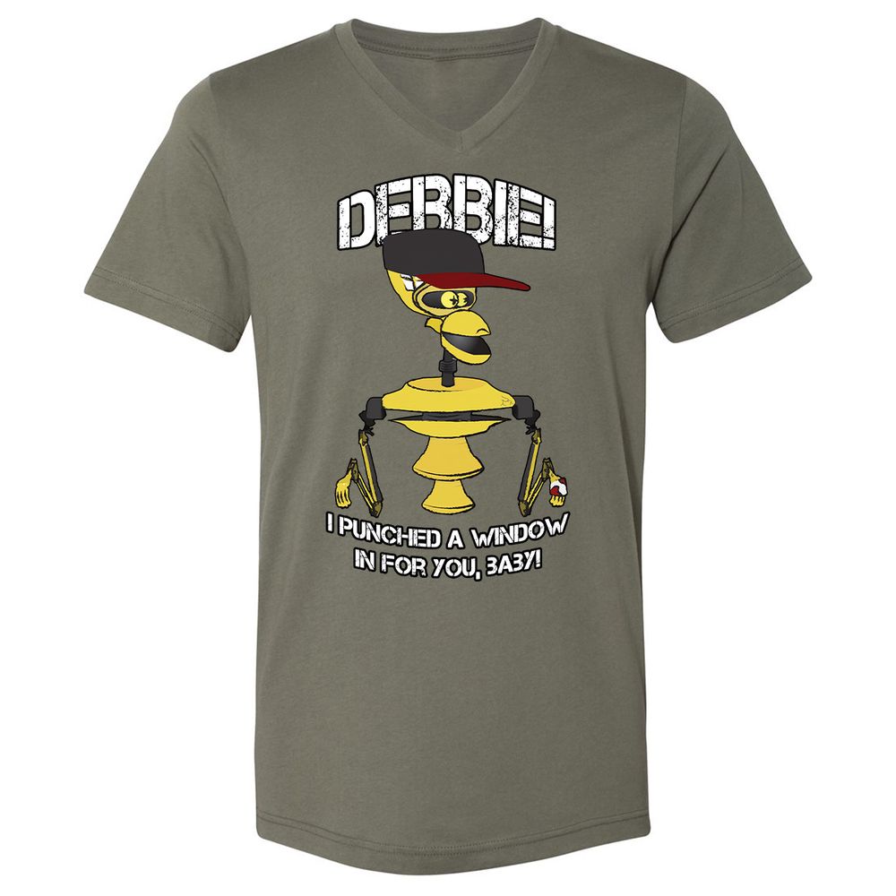 Unisex V-Neck T-Shirt - A2TRU5PP - Military Green - 10