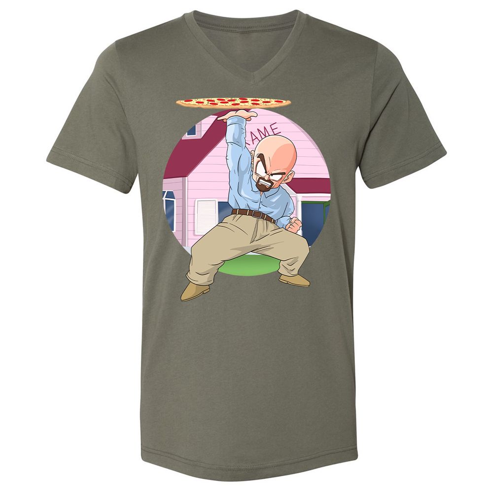 Unisex V-Neck T-Shirt - Z32ADK3X - Military Green - 10