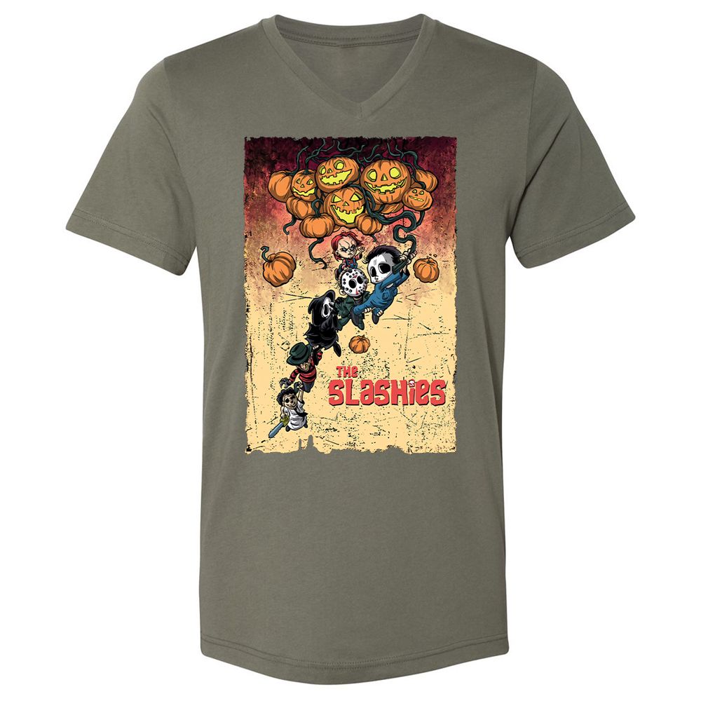 Unisex V-Neck T-Shirt - 2Q719NHT - Military Green - 10