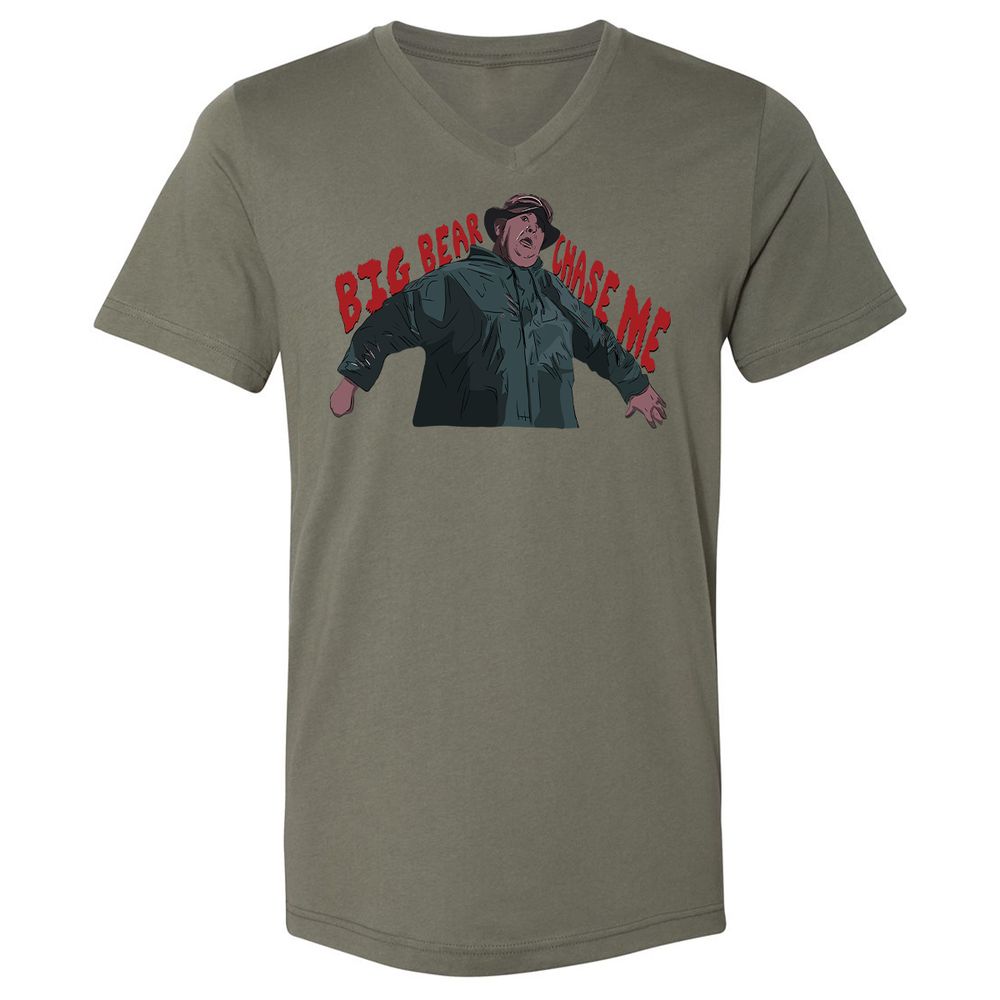 Unisex V-Neck T-Shirt - KVU79UR3 - Military Green - 10