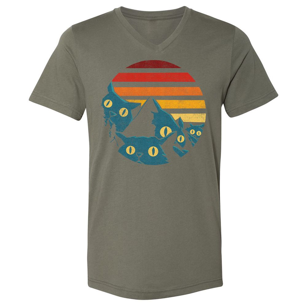 Unisex V-Neck T-Shirt - 599KYN6K - Military Green - 10