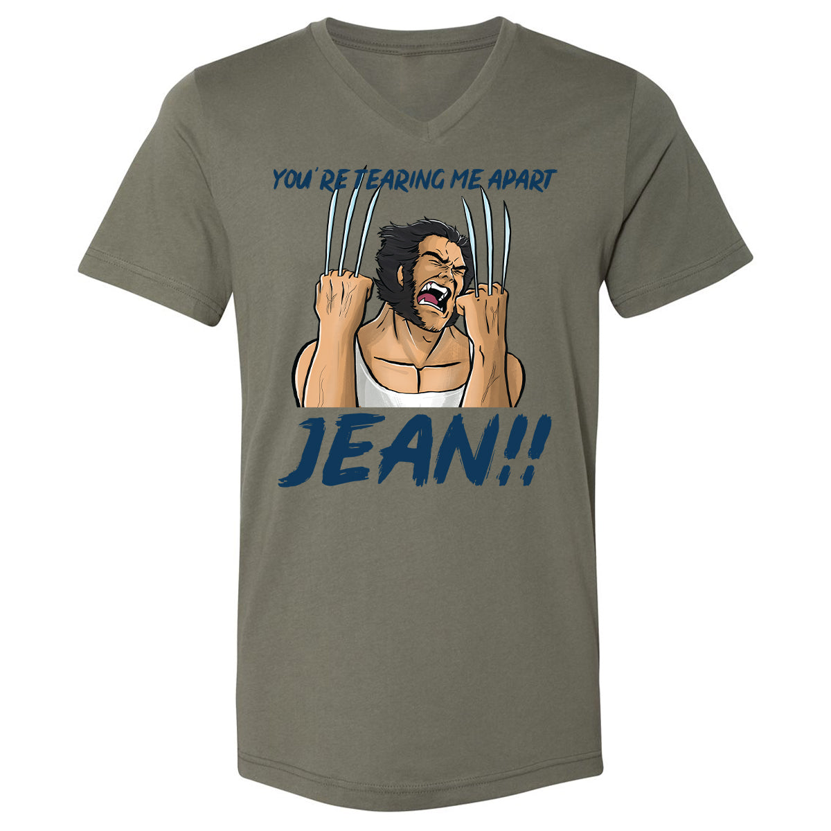 Unisex V-Neck T-Shirt - ET11HKW5 - Military Green - 10