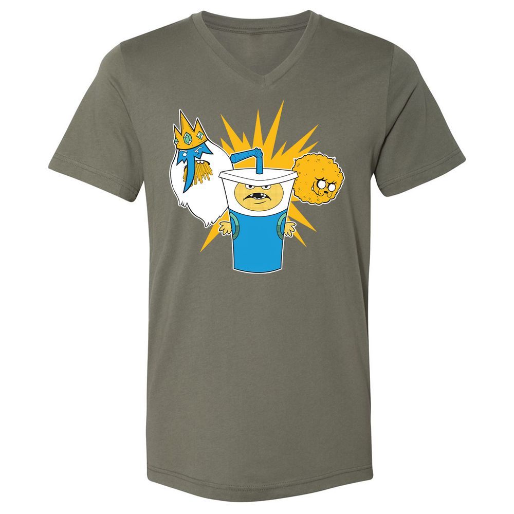 Unisex V-Neck T-Shirt - 2EDM1DWG - Military Green - 10