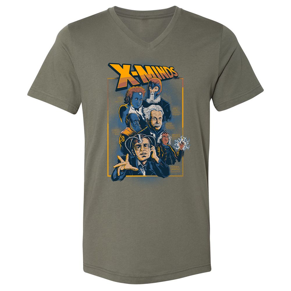 Unisex V-Neck T-Shirt - KH6CH7RS - Military Green - 10