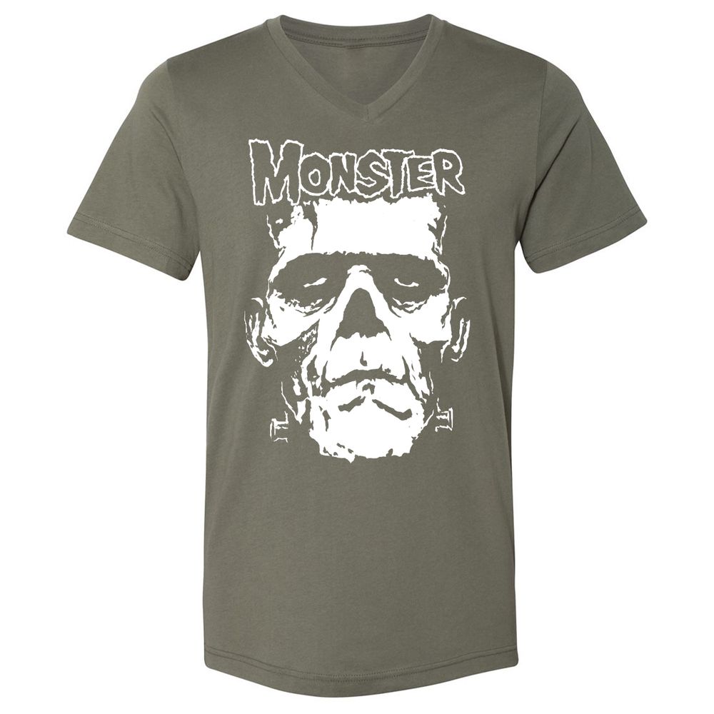 Unisex V-Neck T-Shirt - H416EA7Z - Military Green - 10