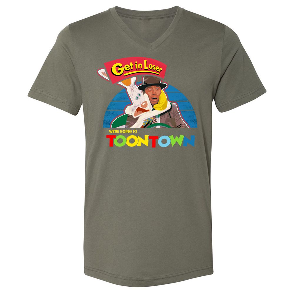 Unisex V-Neck T-Shirt - 4PXMDE5V - Military Green - 10