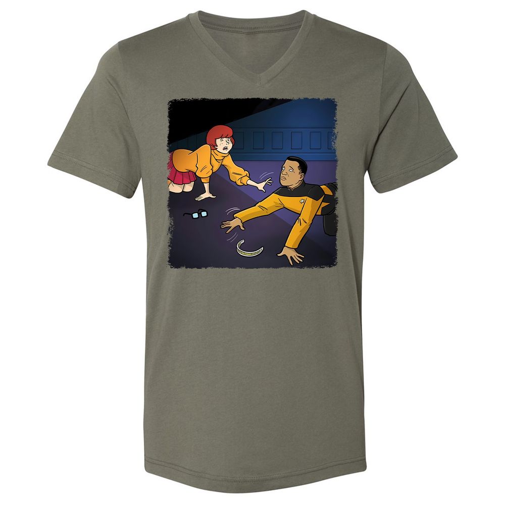 Unisex V-Neck T-Shirt - 5JJW8L6F - Military Green - 10