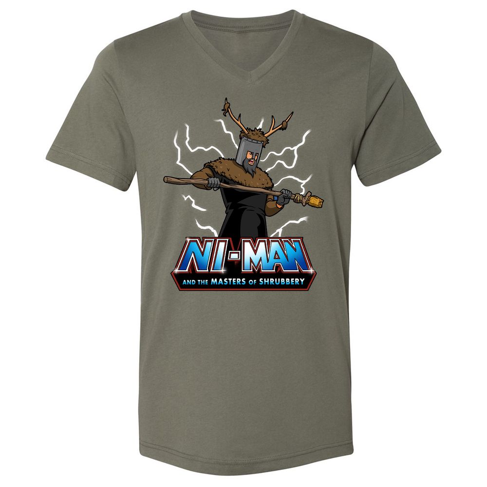 Unisex V-Neck T-Shirt - 64VUDE9F - Military Green - 10