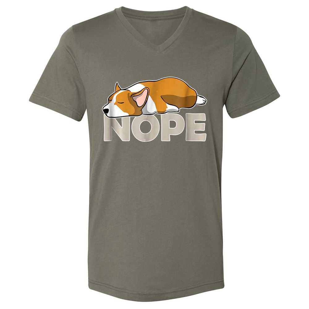 Unisex V-Neck T-Shirt - N6GW8FMP - Military Green - 10