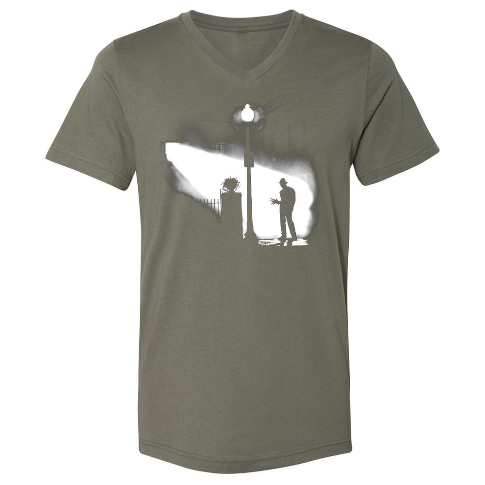 Unisex V-Neck T-Shirt - ZKA5L1MQ - Military Green - 10