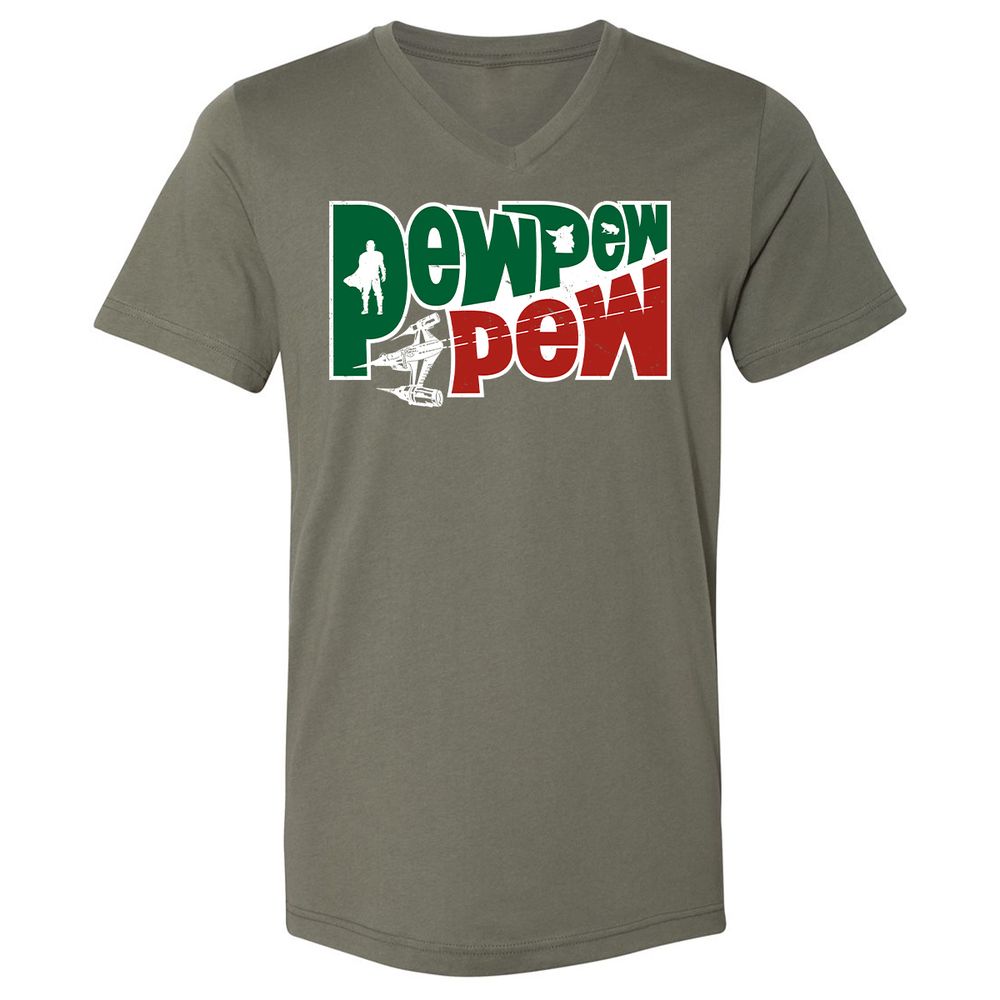Unisex V-Neck T-Shirt - Q2CLWNBQ - Military Green - 10