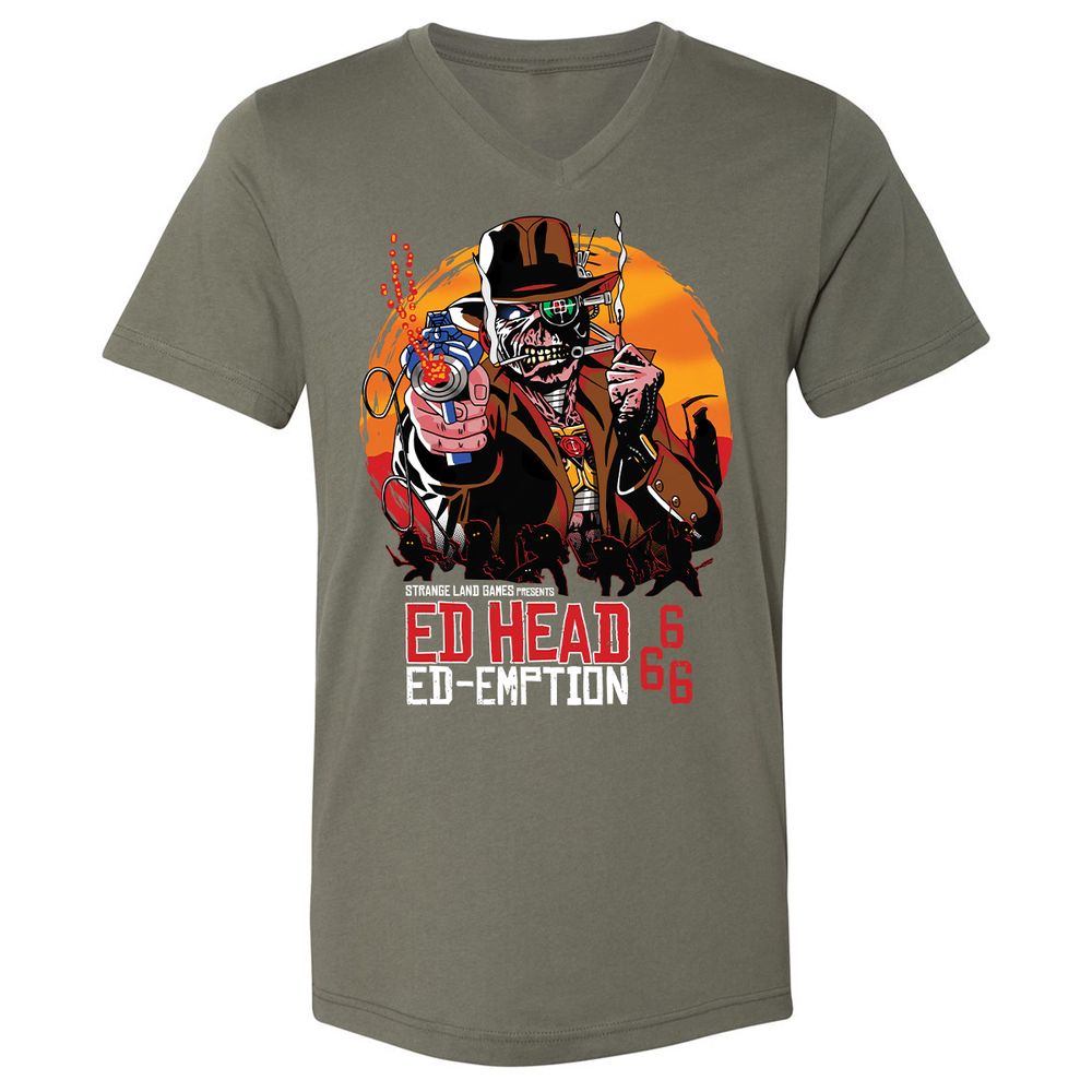 Unisex V-Neck T-Shirt - NLY45N7V - Military Green - 10